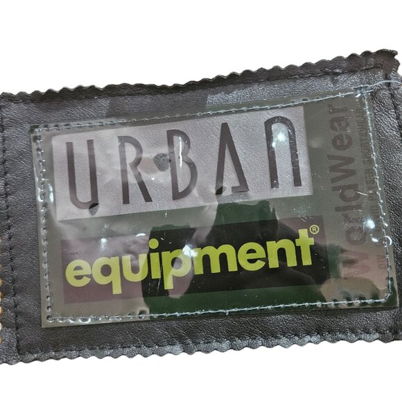 Urban Equipment Vintage Black Leather Jacket With Stand-Up Collar full zipper & - Picture 11 of 13